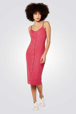 APRICOT - שמלה כפתורים ורודה - MASHBIR//365