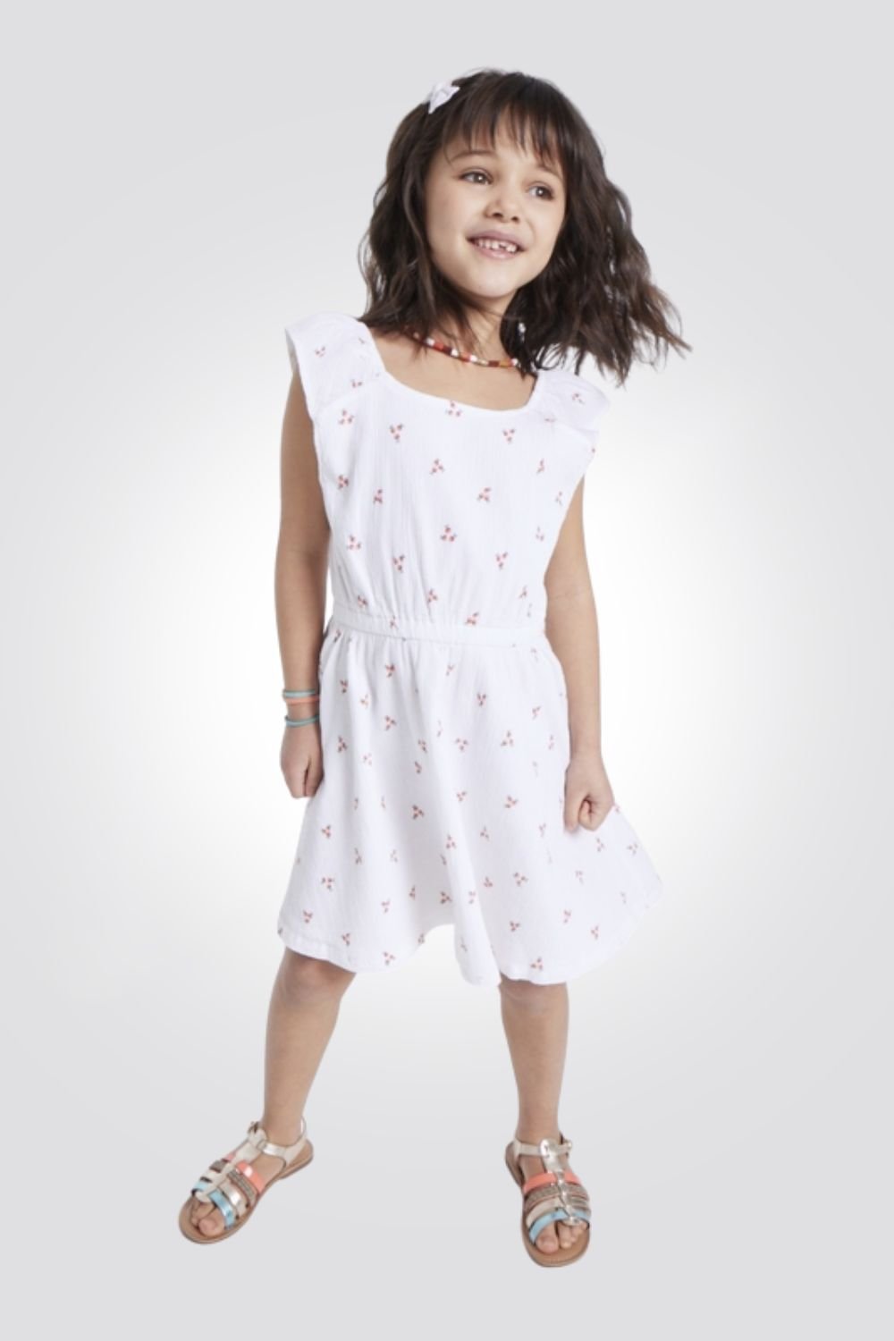 OKAIDI - שמלה הדפס פרחים לילות בצבע לבן - MASHBIR//365