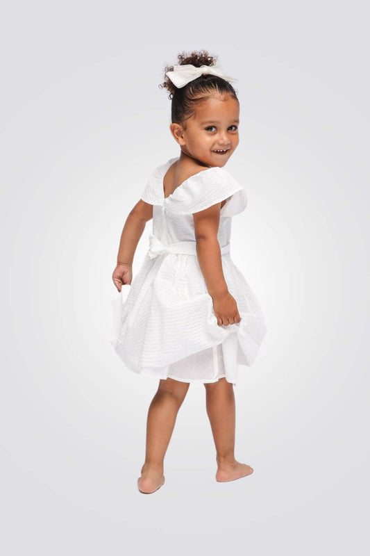 OKAIDI - שמלה לילדות בצבע לבן - MASHBIR//365