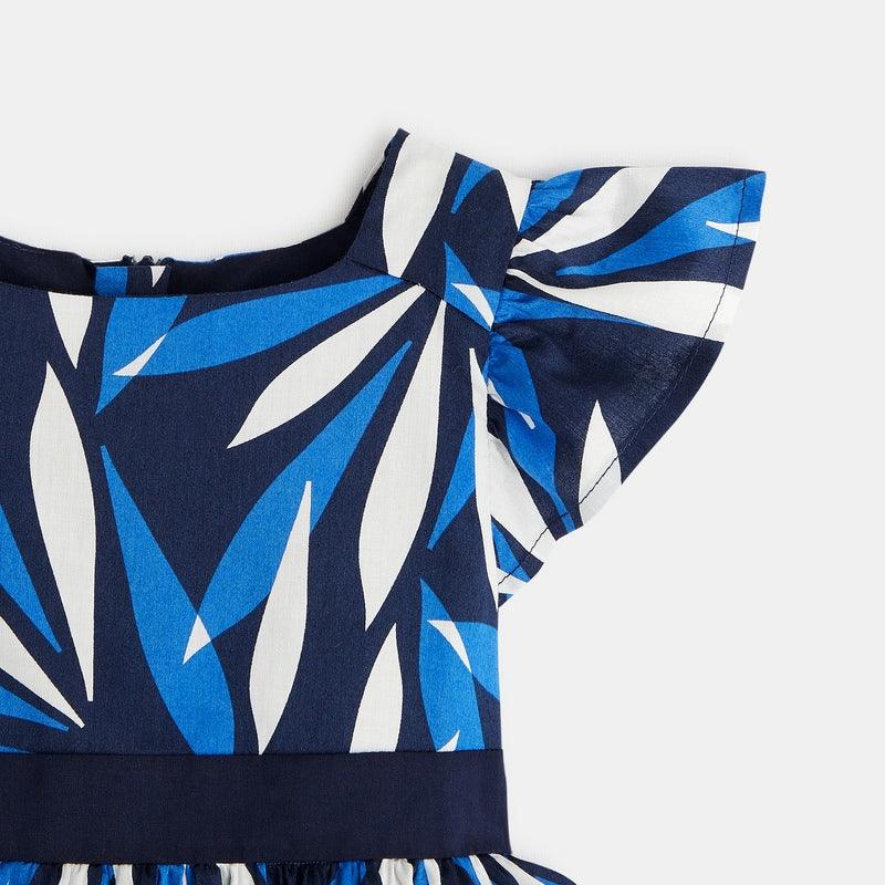 OBAIBI - שמלה לתינוקות עם הדפס פרחוני בצבע כחול - MASHBIR//365