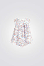 OBAIBI - שמלה עם כתפי מלמלה בהדפס פרחוני לתינוקות - MASHBIR//365