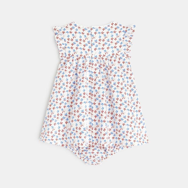 OBAIBI - שמלה עם כתפי מלמלה בהדפס פרחוני לתינוקות - MASHBIR//365