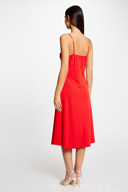 MORGAN - שמלה משוחררת לנשים בצבע אדום - MASHBIR//365