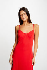 MORGAN - שמלה משוחררת לנשים בצבע אדום - MASHBIR//365