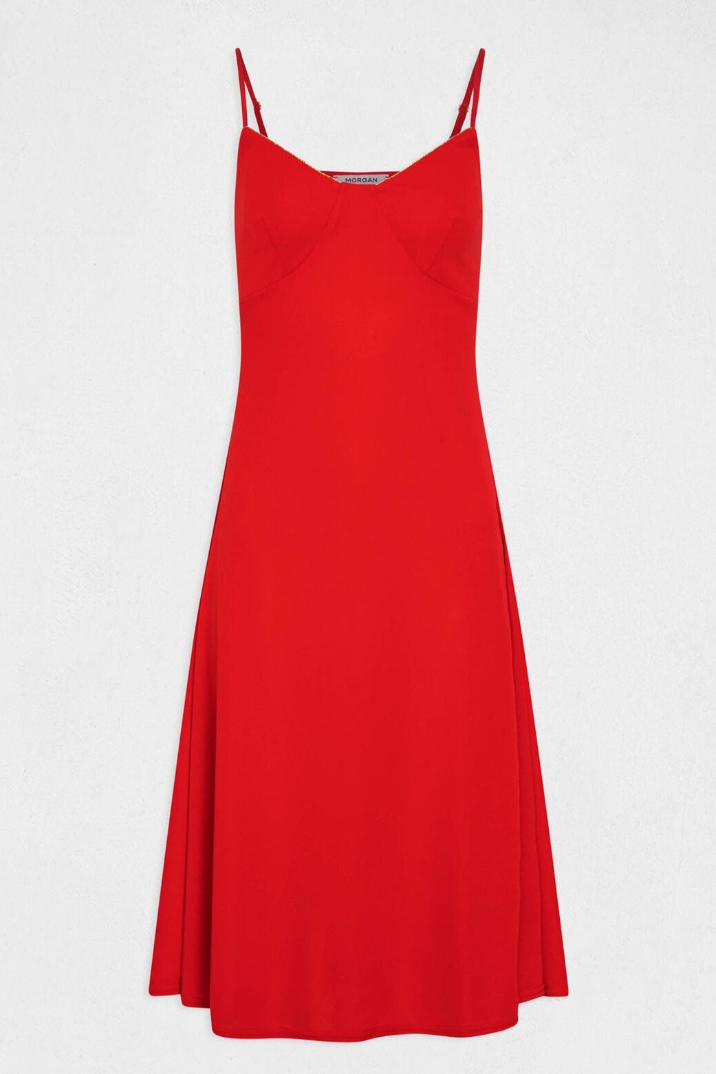 MORGAN - שמלה משוחררת לנשים בצבע אדום - MASHBIR//365