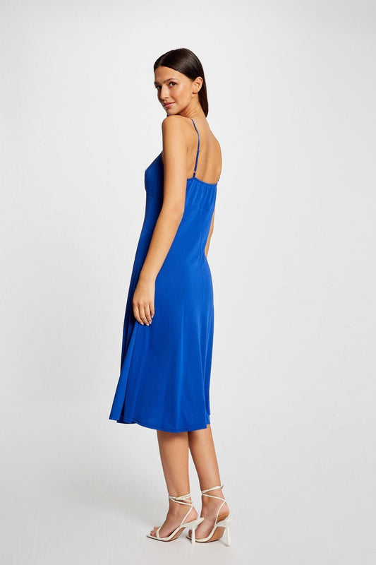MORGAN - שמלה משוחררת לנשים בצבע כחול - MASHBIR//365