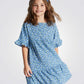 OKAIDI - שמלה מודפסת לילדות בצבע כחול - MASHBIR//365 - 1