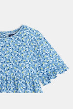 OKAIDI - שמלה מודפסת לילדות בצבע כחול - MASHBIR//365