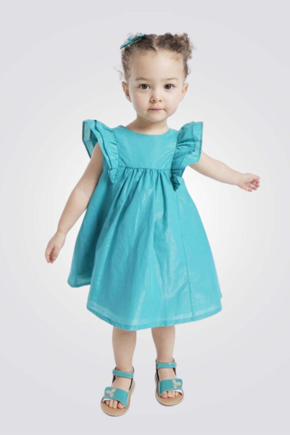 OBAIBI - שמלה ססגונית לתינוקות בצבע ירוק - MASHBIR//365