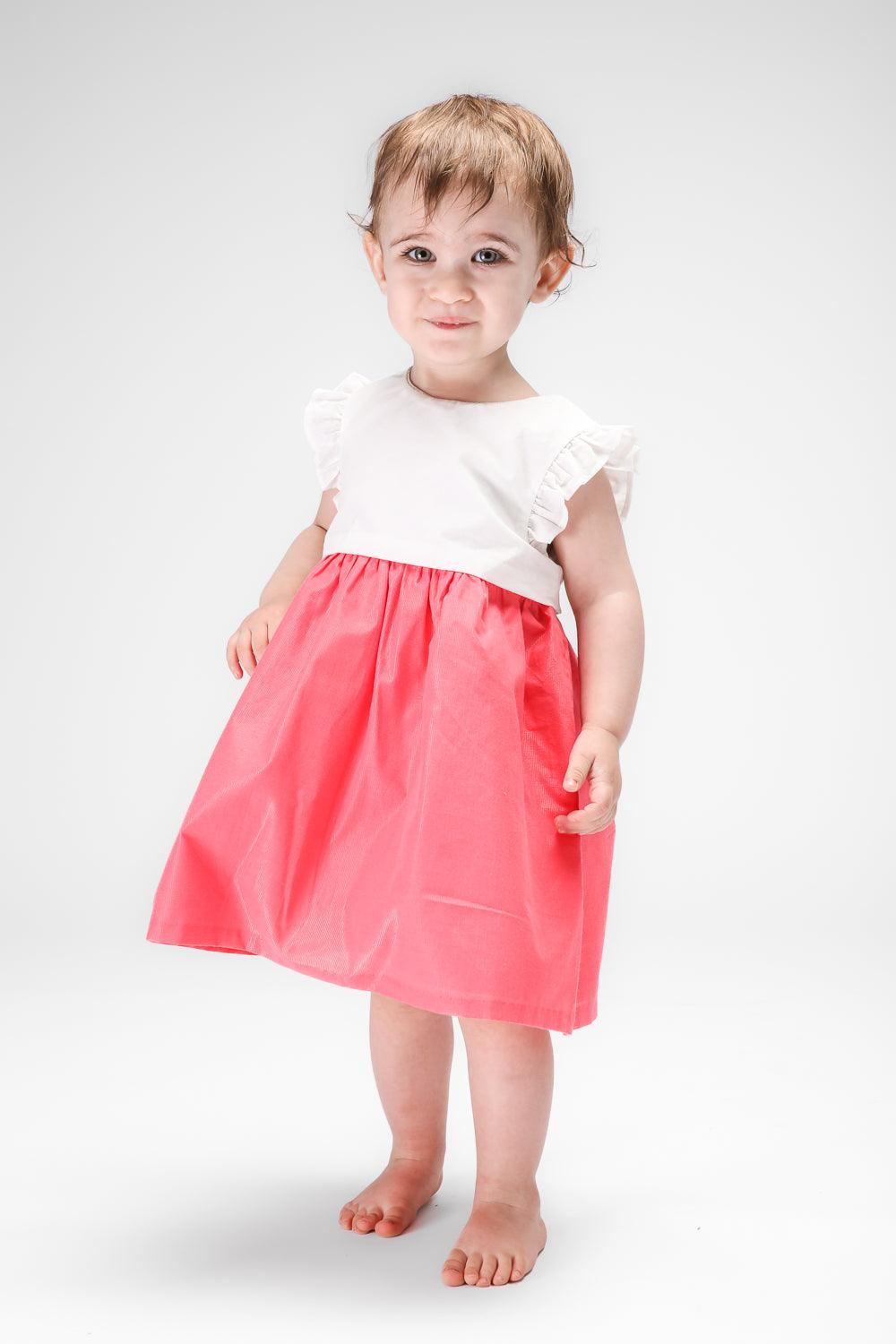 OBAIBI - שמלה ססגונית לתינוקות בצבע ורוד - MASHBIR//365