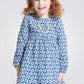 OKAIDI - שמלה כחולה מתרחבת עם הדפס לילדות - MASHBIR//365 - 1