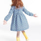 OKAIDI - שמלה כחולה מתרחבת עם הדפס לילדות - MASHBIR//365 - 4