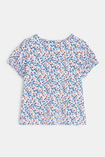 OBAIBI - שמלת אוברול ג'ינס לתינוקות וחולצת טריקו פרחונית כחולה - MASHBIR//365