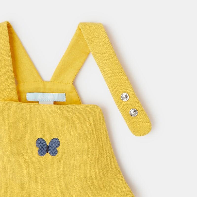 OBAIBI - שמלת אוברול לתינוקות בצבע צהוב - MASHBIR//365