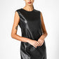 KENNETH COLE - שמלת דמוי עור ללא שרוול בצבע שחור - MASHBIR//365 - 4