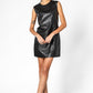 KENNETH COLE - שמלת דמוי עור ללא שרוול בצבע שחור - MASHBIR//365 - 7