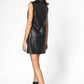 KENNETH COLE - שמלת דמוי עור ללא שרוול בצבע שחור - MASHBIR//365 - 3