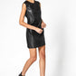 KENNETH COLE - שמלת דמוי עור ללא שרוול בצבע שחור - MASHBIR//365 - 5