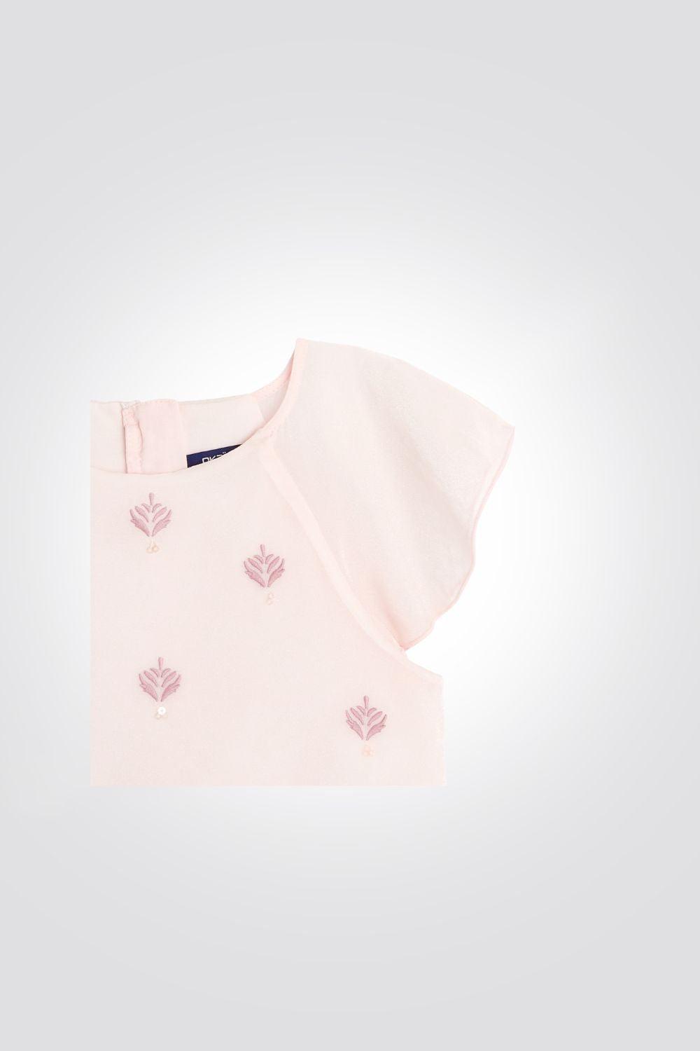 OKAIDI - שמלת פליסה עם הדפס בצבע ורוד - MASHBIR//365