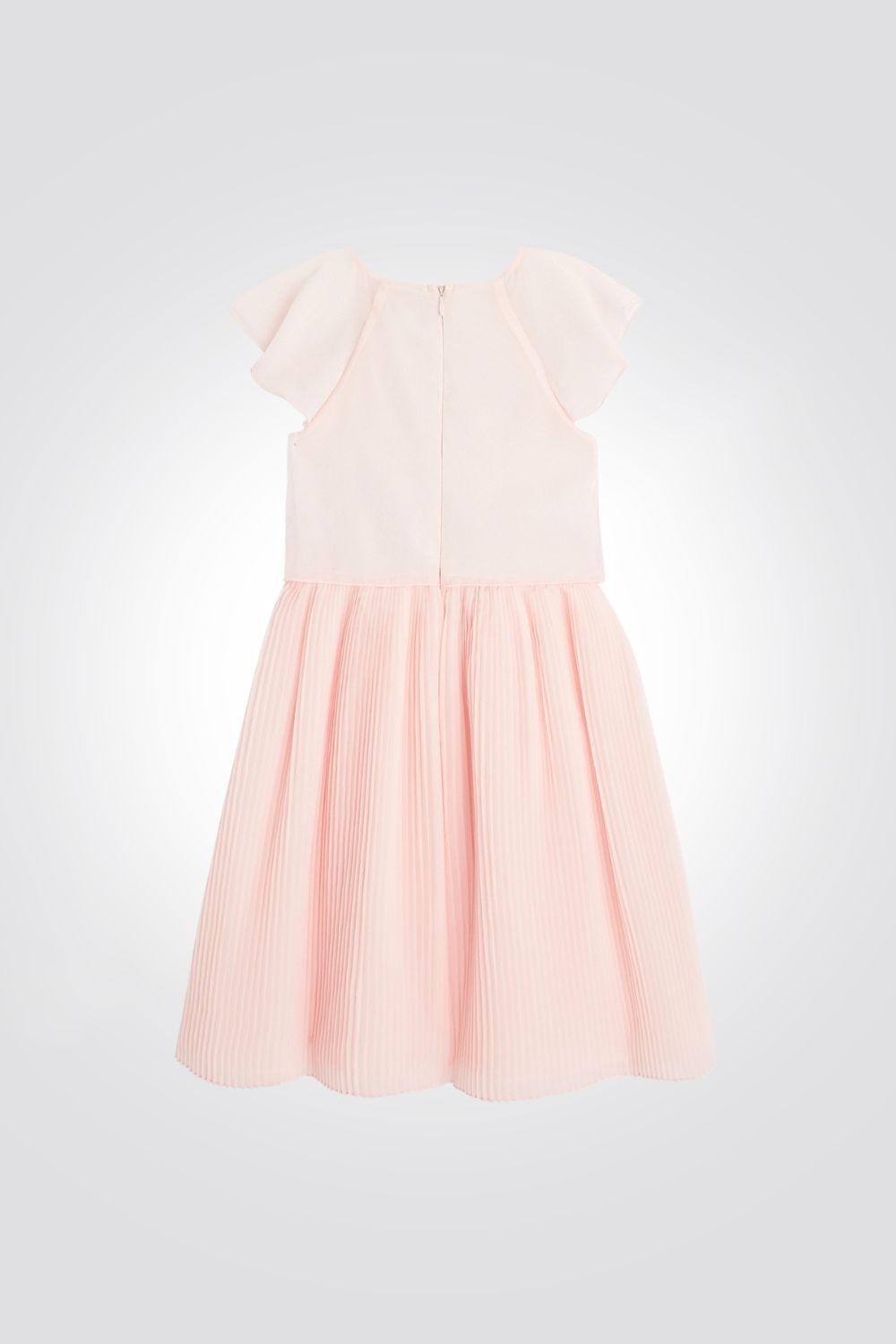 OKAIDI - שמלת פליסה עם הדפס בצבע ורוד - MASHBIR//365