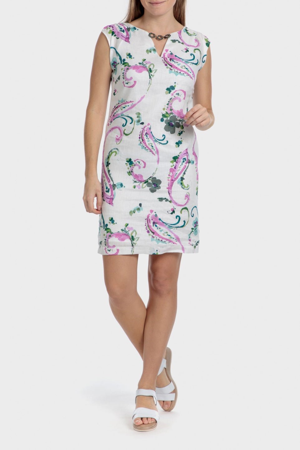 PUNT ROMA - שמלת פשתן מודפסת - MASHBIR//365