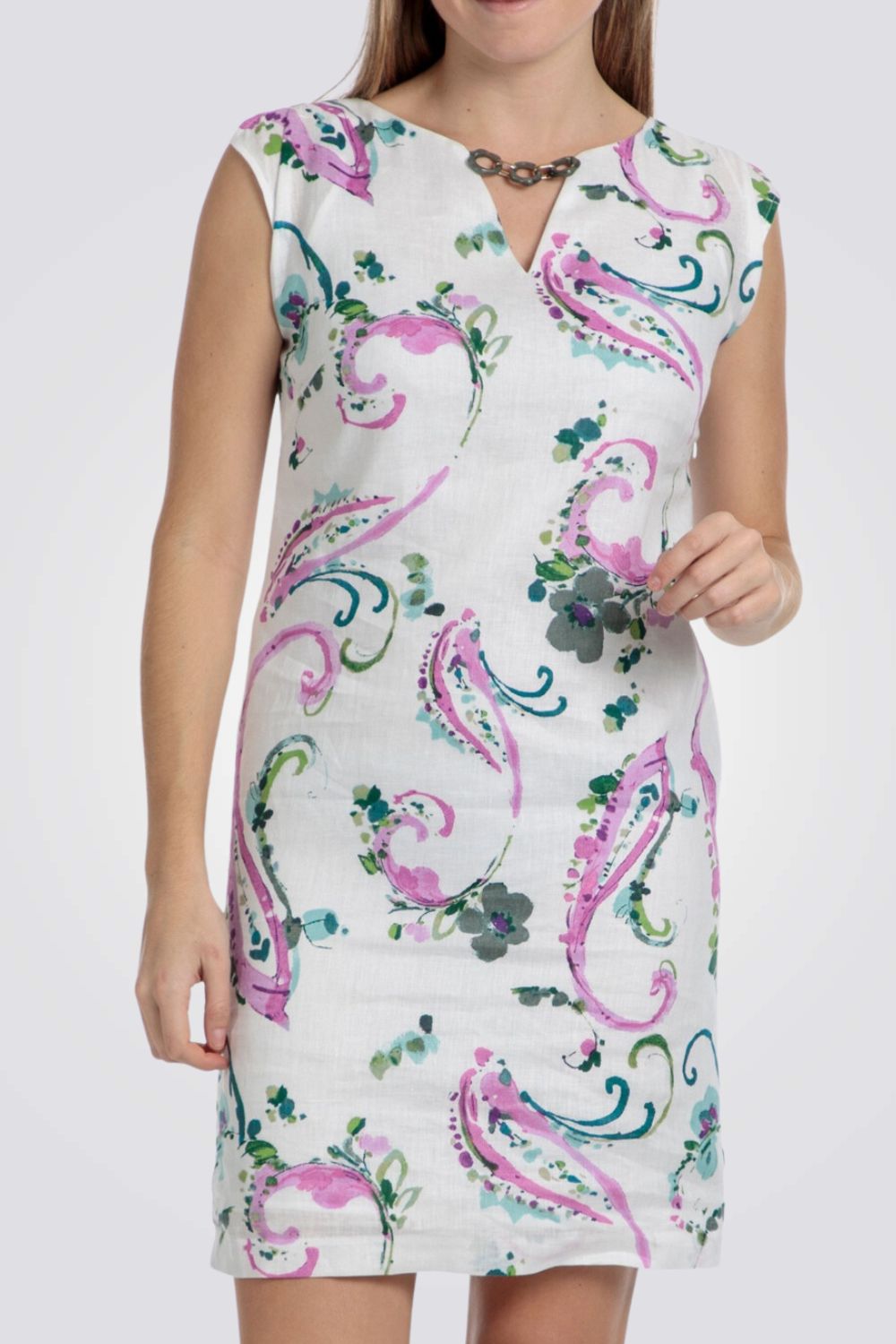 PUNT ROMA - שמלת פשתן מודפסת - MASHBIR//365