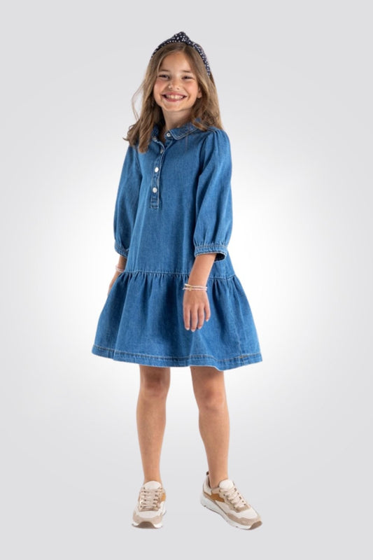 OKAIDI - שמלת ג'ינס כחולה לילדות - MASHBIR//365