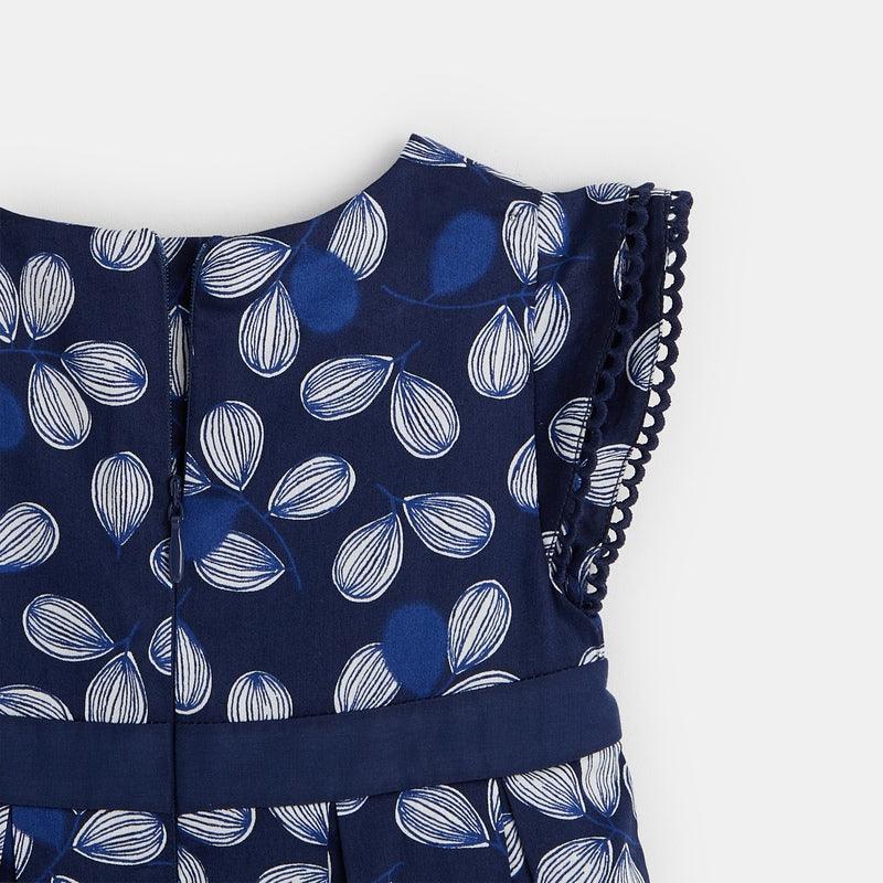 OBAIBI - שמלת הדפס עלים בצבע כחול לתינוקות - MASHBIR//365