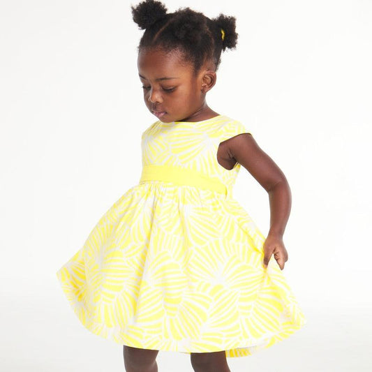 OBAIBI - שמלת הדפס לתינוקות בצבע צהוב - MASHBIR//365