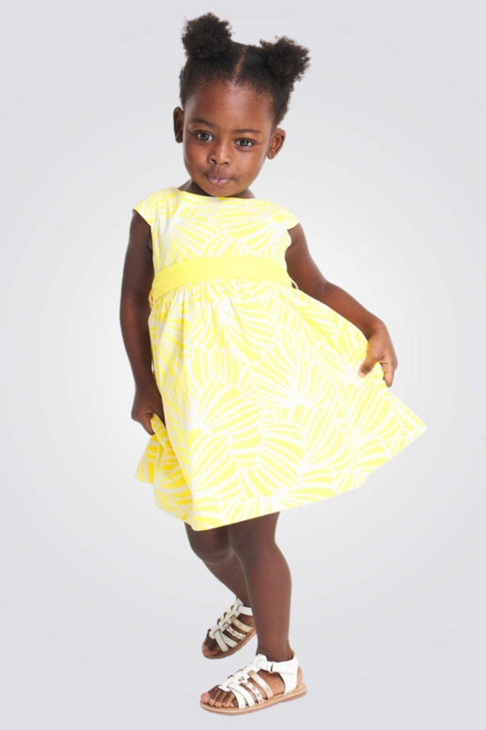 OBAIBI - שמלת הדפס לתינוקות בצבע צהוב - MASHBIR//365
