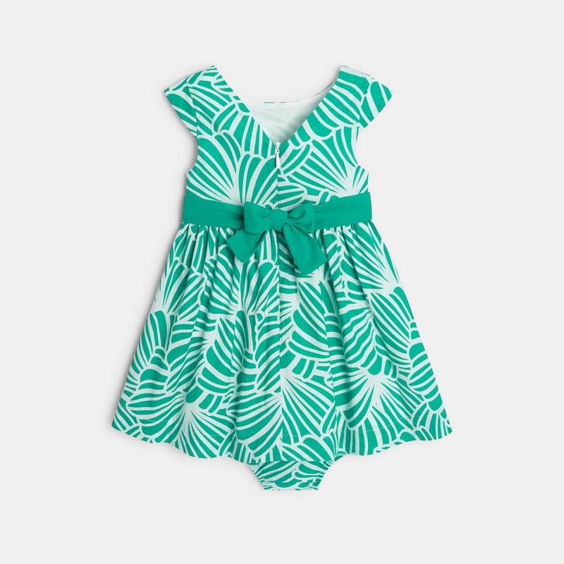 OBAIBI - שמלת הדפס לתינוקות בצבע ירוק - MASHBIR//365