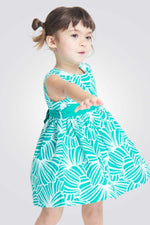 OBAIBI - שמלת הדפס לתינוקות בצבע ירוק - MASHBIR//365