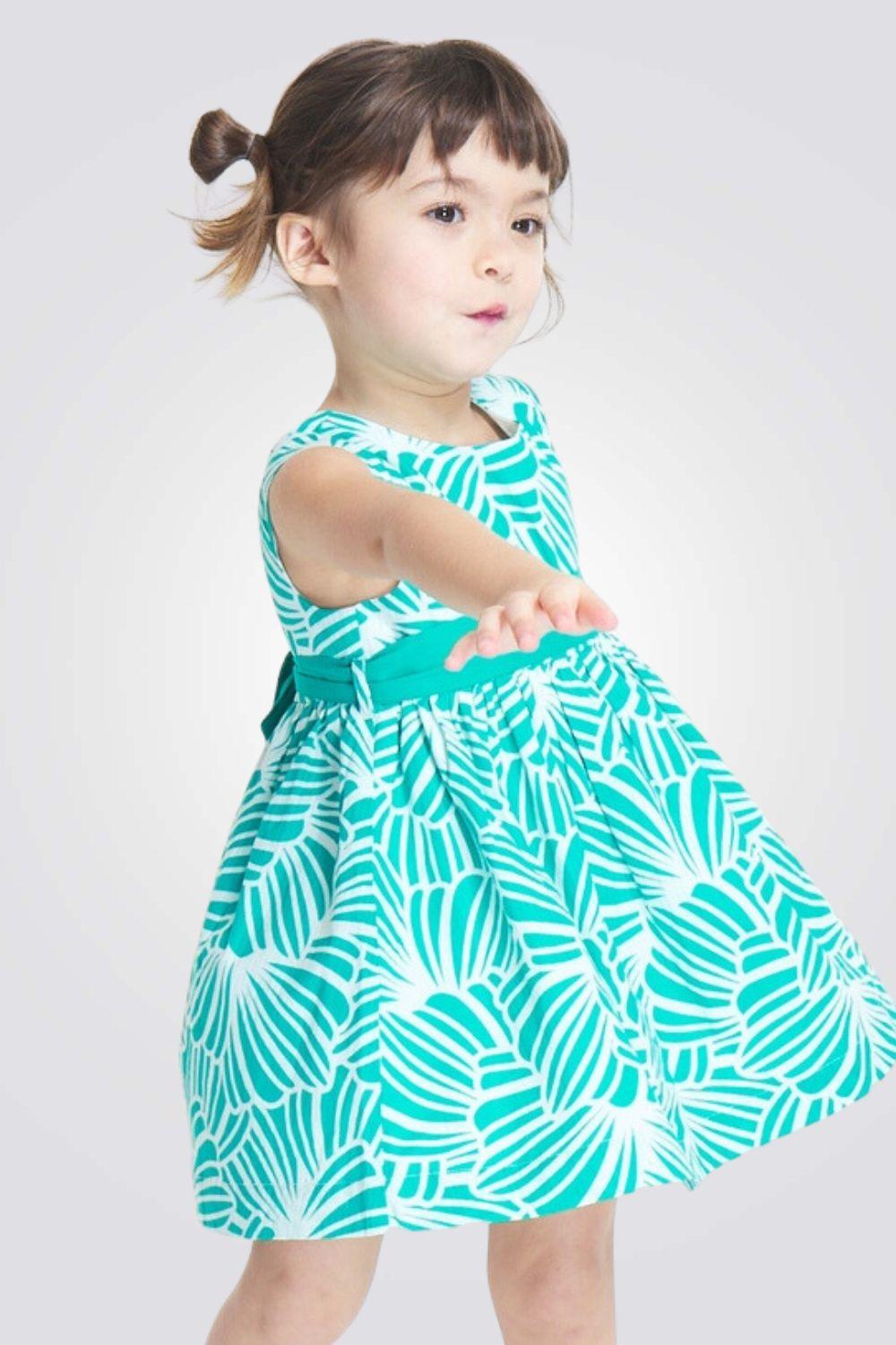 OBAIBI - שמלת הדפס לתינוקות בצבע ירוק - MASHBIR//365