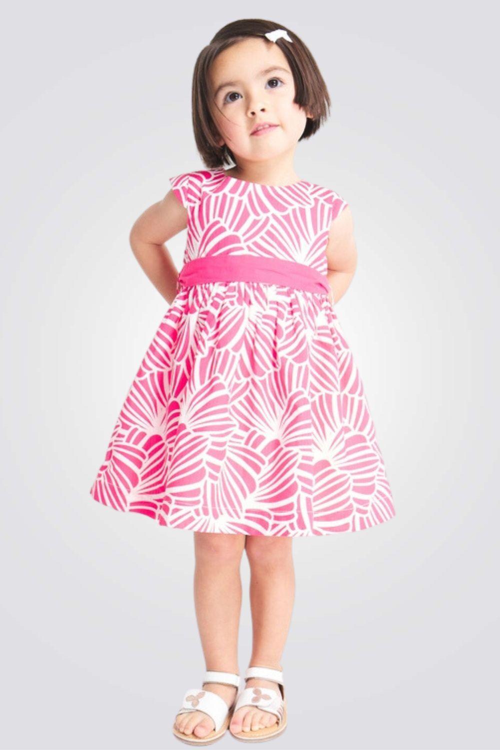 OBAIBI - שמלת הדפס לתינוקות בצבע ורוד - MASHBIR//365