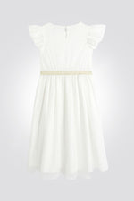 OKAIDI - שמלת ילדות חגיגית ארוכה בצבע לבן - MASHBIR//365