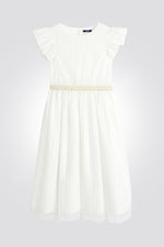 OKAIDI - שמלת ילדות חגיגית ארוכה בצבע לבן - MASHBIR//365