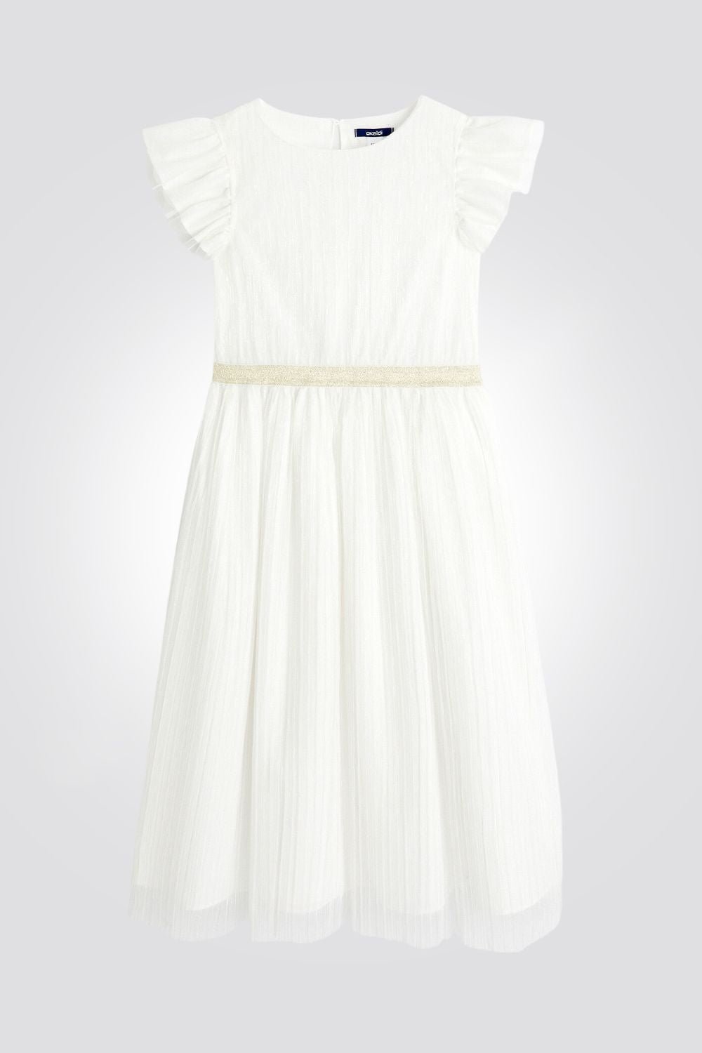 OKAIDI - שמלת ילדות חגיגית ארוכה בצבע לבן - MASHBIR//365