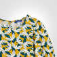 OKAIDI - שמלת ילדות שרוול קצר הדפס ציפורים ירוק צהוב לבן - MASHBIR//365 - 4