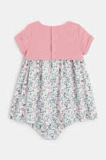 OBAIBI - שמלת עלים פרחונית בצבע ורוד לתינוקות - MASHBIR//365