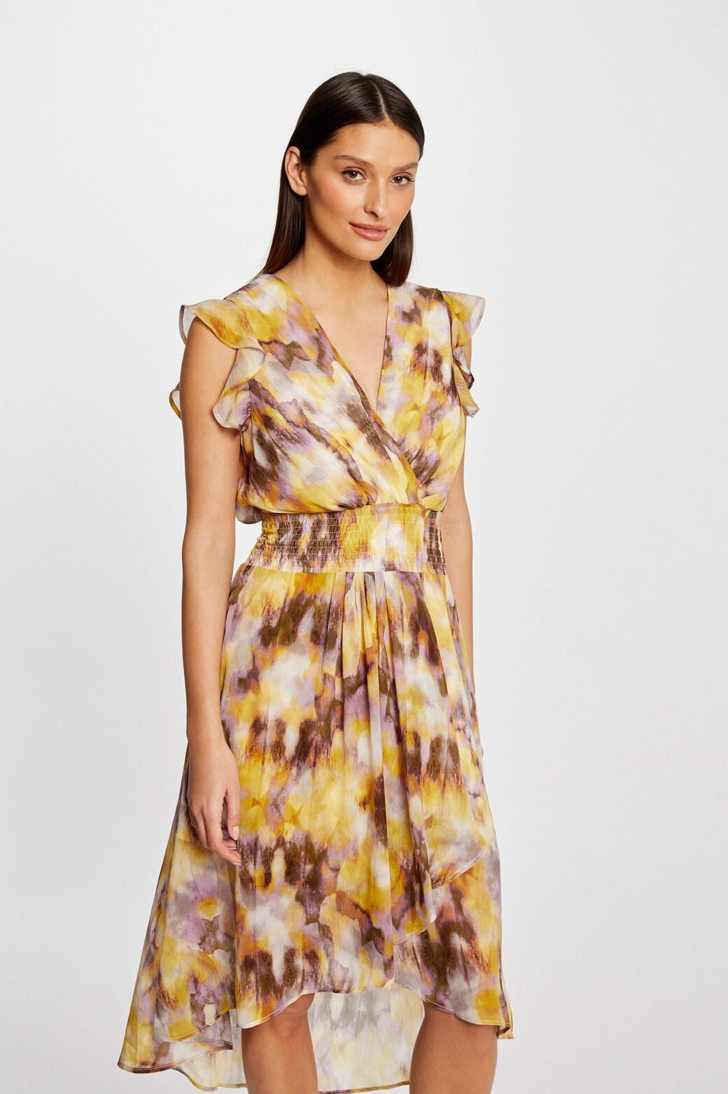 MORGAN - שמלת מידי בשילוב צבעים - MASHBIR//365