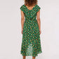 APRICOT - שמלת מידי פרחונית בצבע ירוק - MASHBIR//365 - 2