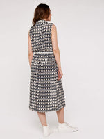 APRICOT - שמלת מידי עם הדפס בצבע נייבי - MASHBIR//365