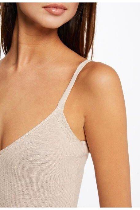 MORGAN - שמלת מידי עם רצועות בצבע זהב - MASHBIR//365