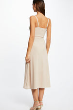 MORGAN - שמלת מידי עם רצועות בצבע זהב - MASHBIR//365