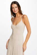 MORGAN - שמלת מידי עם רצועות בצבע זהב - MASHBIR//365