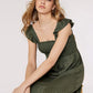 APRICOT - שמלת מידי עם רצועות מסולסלות בצבע ירוק זית - MASHBIR//365 - 4
