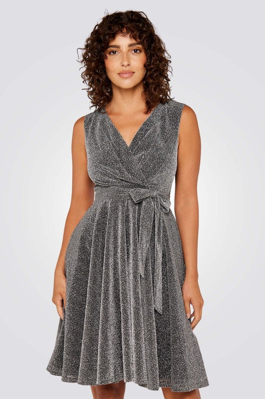 APRICOT - שמלת מיני בצבע אפור מטאלי - MASHBIR//365