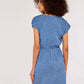 APRICOT - שמלת מיני קצרה עם רוכסן בצבע כחול - MASHBIR//365 - 2