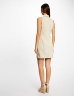 MORGAN - שמלת מיני ללא שרוולים בצבע בז' - MASHBIR//365