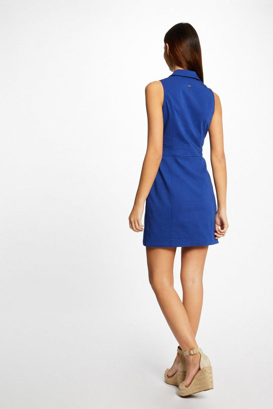 MORGAN - שמלת מיני ללא שרוולים בצבע כחול - MASHBIR//365